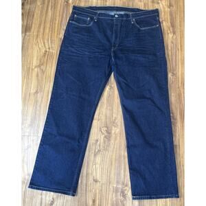 Levis 514 Straight Fit Mens Jeans Size 42x30 Dark Wash Blue‎ Denim
